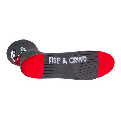 Chaussettes De Cyclisme SockGuy SGX Rise And Grind — Compression, Aérées, Taille L/XL Gris